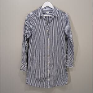 KULE Shirt Dress Pockets Cotton Lounge Resort Coastal Quiet Luxury - Size M